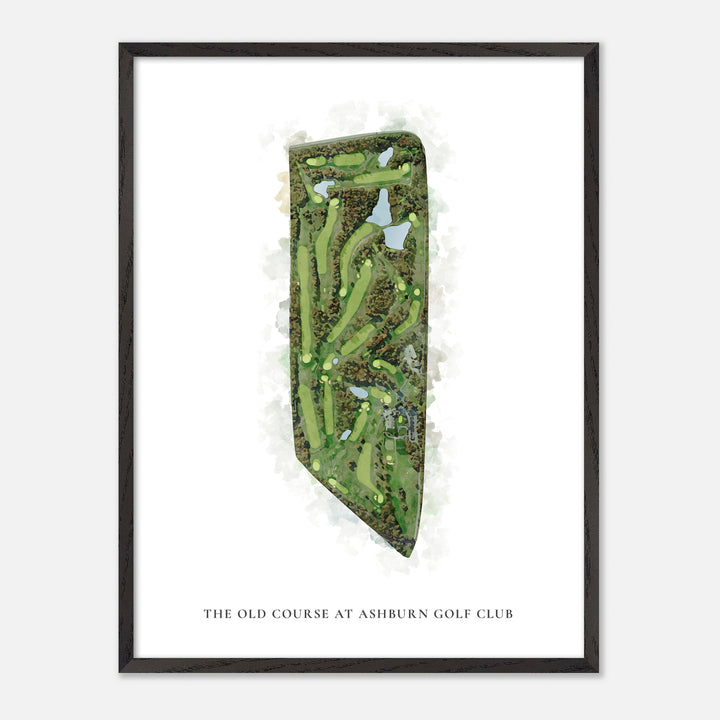 Print of The Old Course At Ashburn Golf Club Classic Map