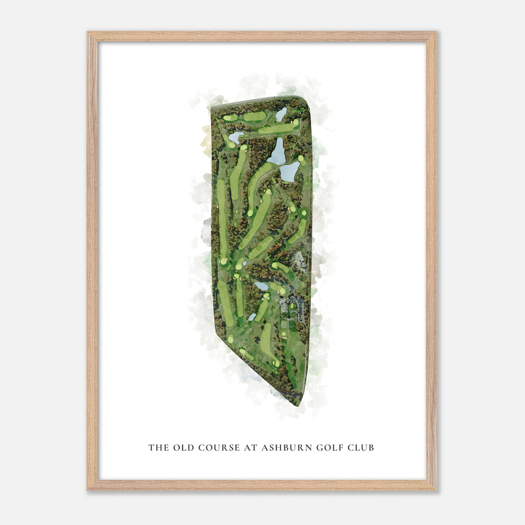 Print of The Old Course At Ashburn Golf Club Classic Map