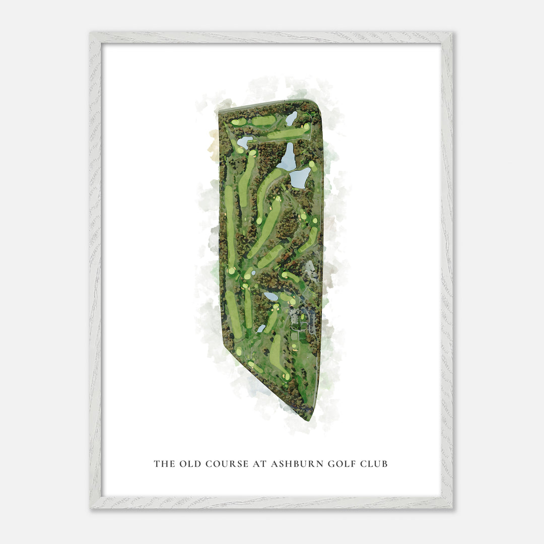 Print of The Old Course At Ashburn Golf Club Classic Map