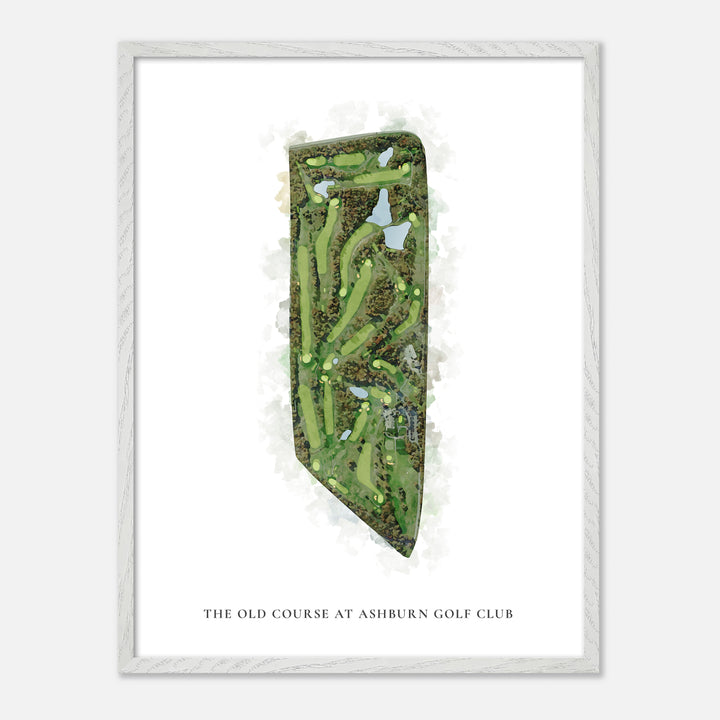 Print of The Old Course At Ashburn Golf Club Classic Map