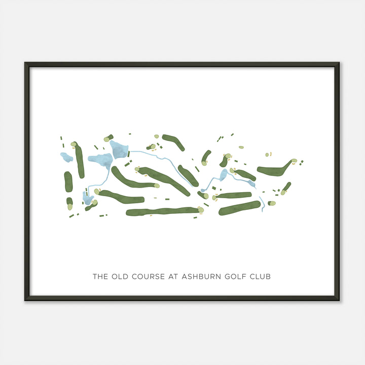 Print of The Old Course At Ashburn Golf Club Modern Map