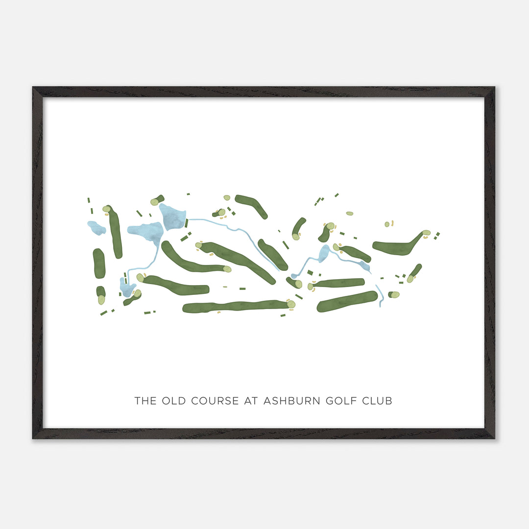 Print of The Old Course At Ashburn Golf Club Modern Map