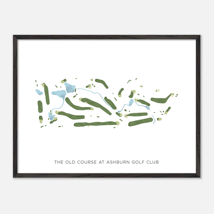 Print of The Old Course At Ashburn Golf Club Modern Map