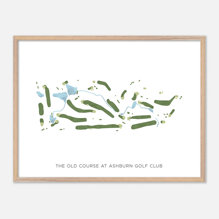 Print of The Old Course At Ashburn Golf Club Modern Map