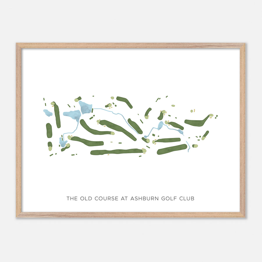 Print of The Old Course At Ashburn Golf Club Modern Map