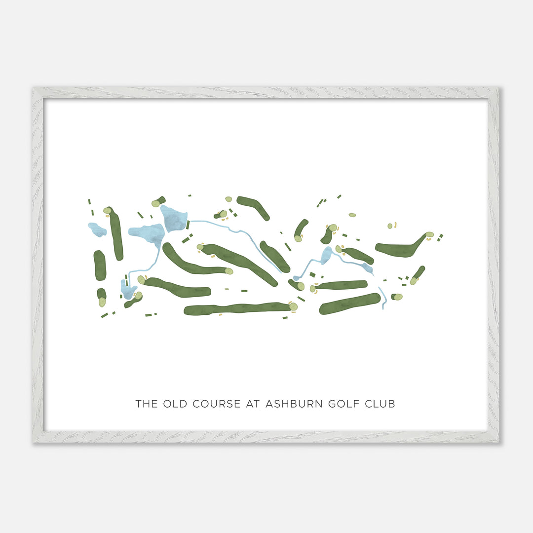 Print of The Old Course At Ashburn Golf Club Modern Map