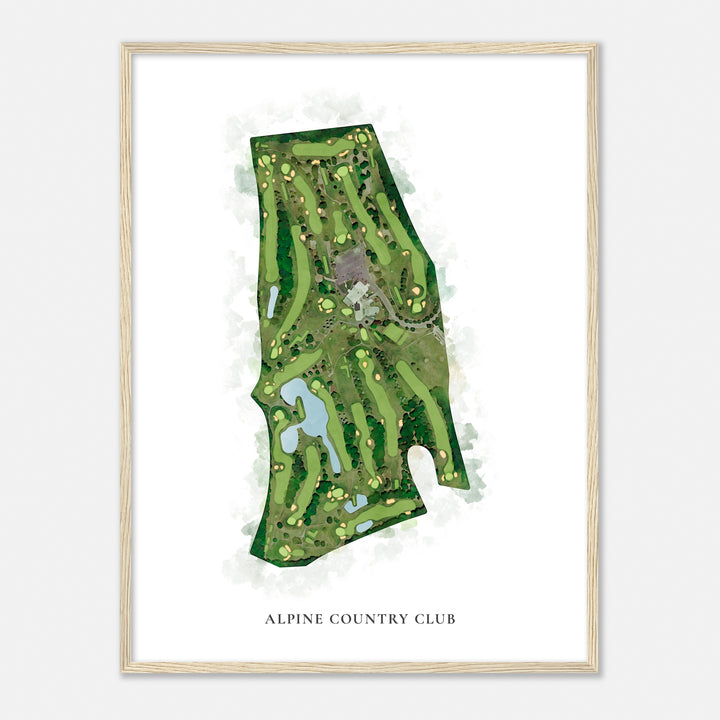 Print of Alpine Country Club Classic Map