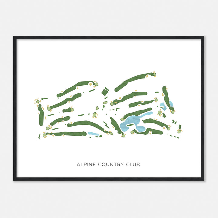 Print of Alpine Country Club Modern Map