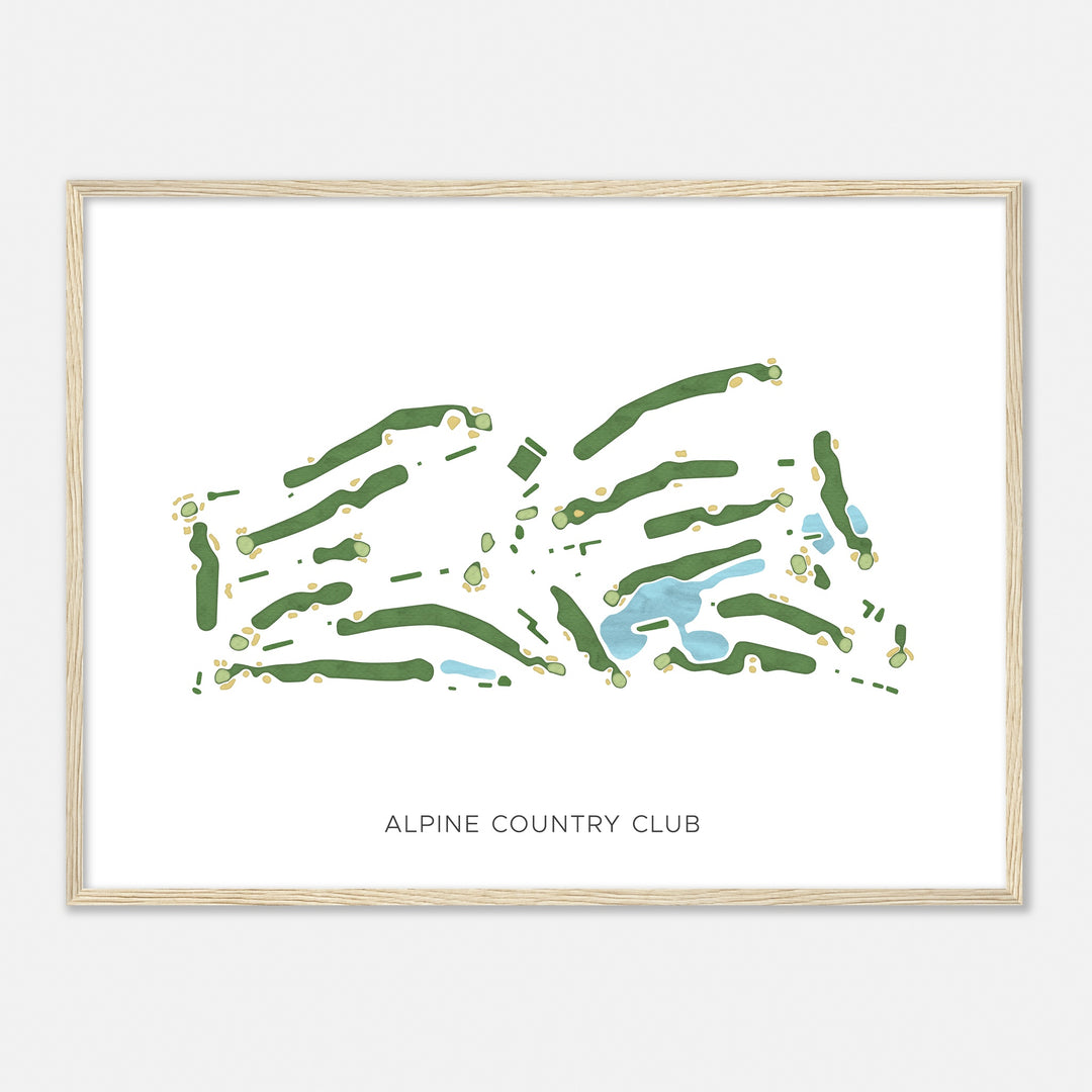 Print of Alpine Country Club Modern Map