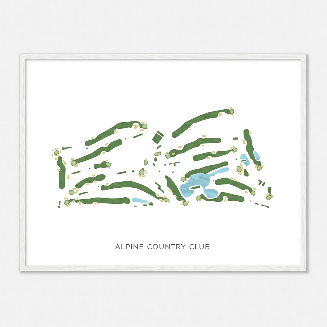 Print of Alpine Country Club Modern Map