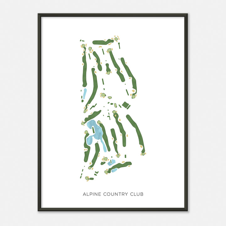 Print of Alpine Country Club Modern Map