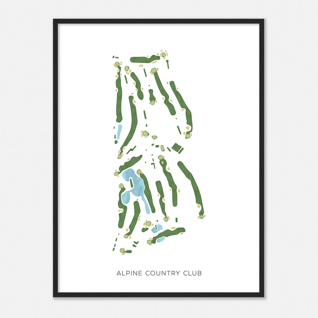 Print of Alpine Country Club Modern Map