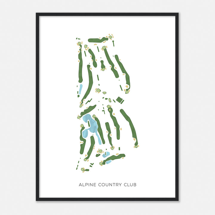 Print of Alpine Country Club Modern Map