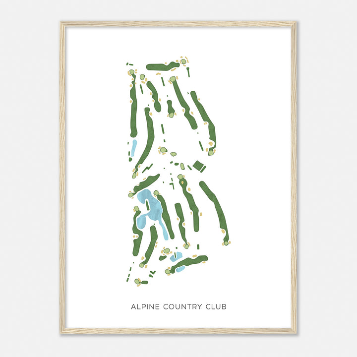 Print of Alpine Country Club Modern Map