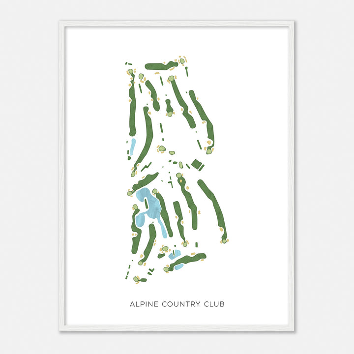 Print of Alpine Country Club Modern Map