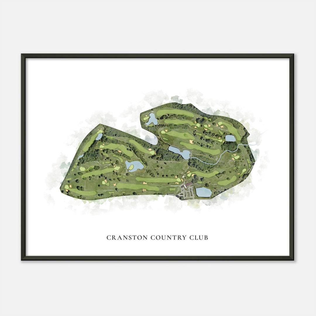Print of Cranston Country Club Classic Map