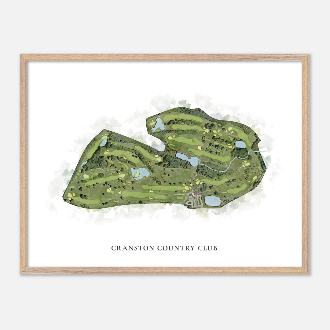 Print of Cranston Country Club Classic Map