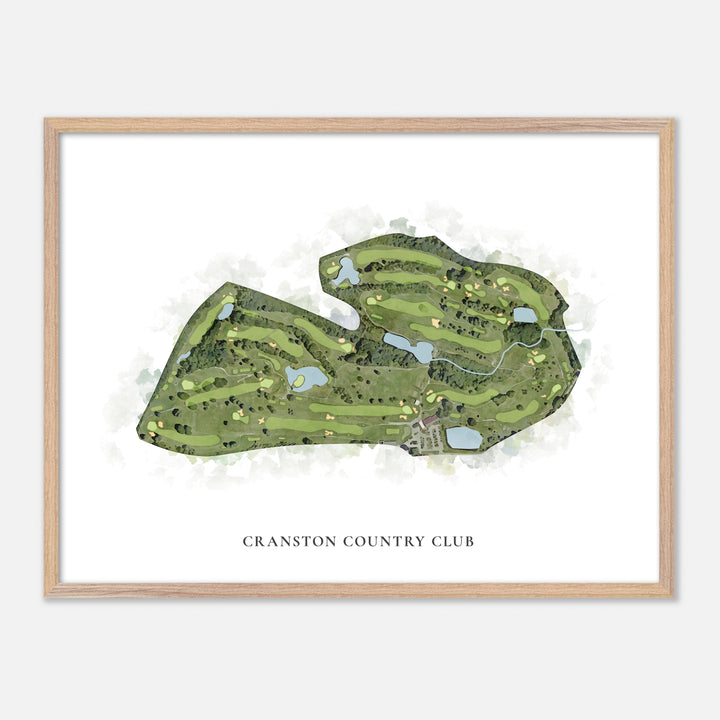 Print of Cranston Country Club Classic Map