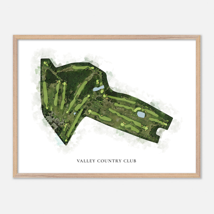 Print of Valley Country Club Classic Map