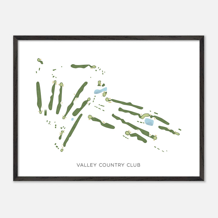 Print of Valley Country Club Modern Map