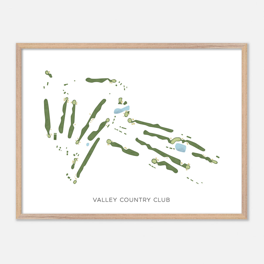 Print of Valley Country Club Modern Map