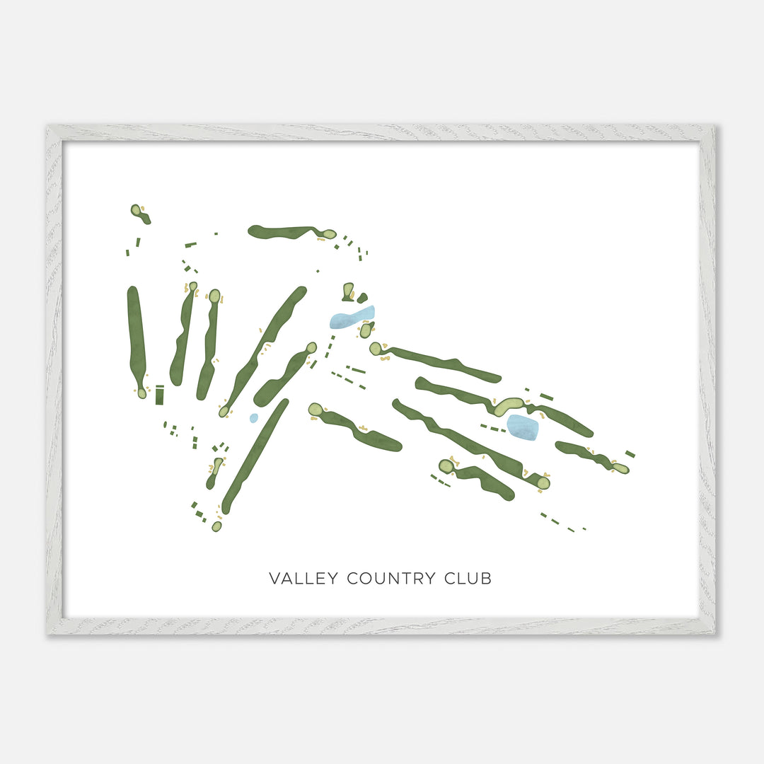 Print of Valley Country Club Modern Map