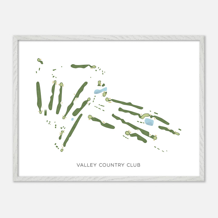 Print of Valley Country Club Modern Map