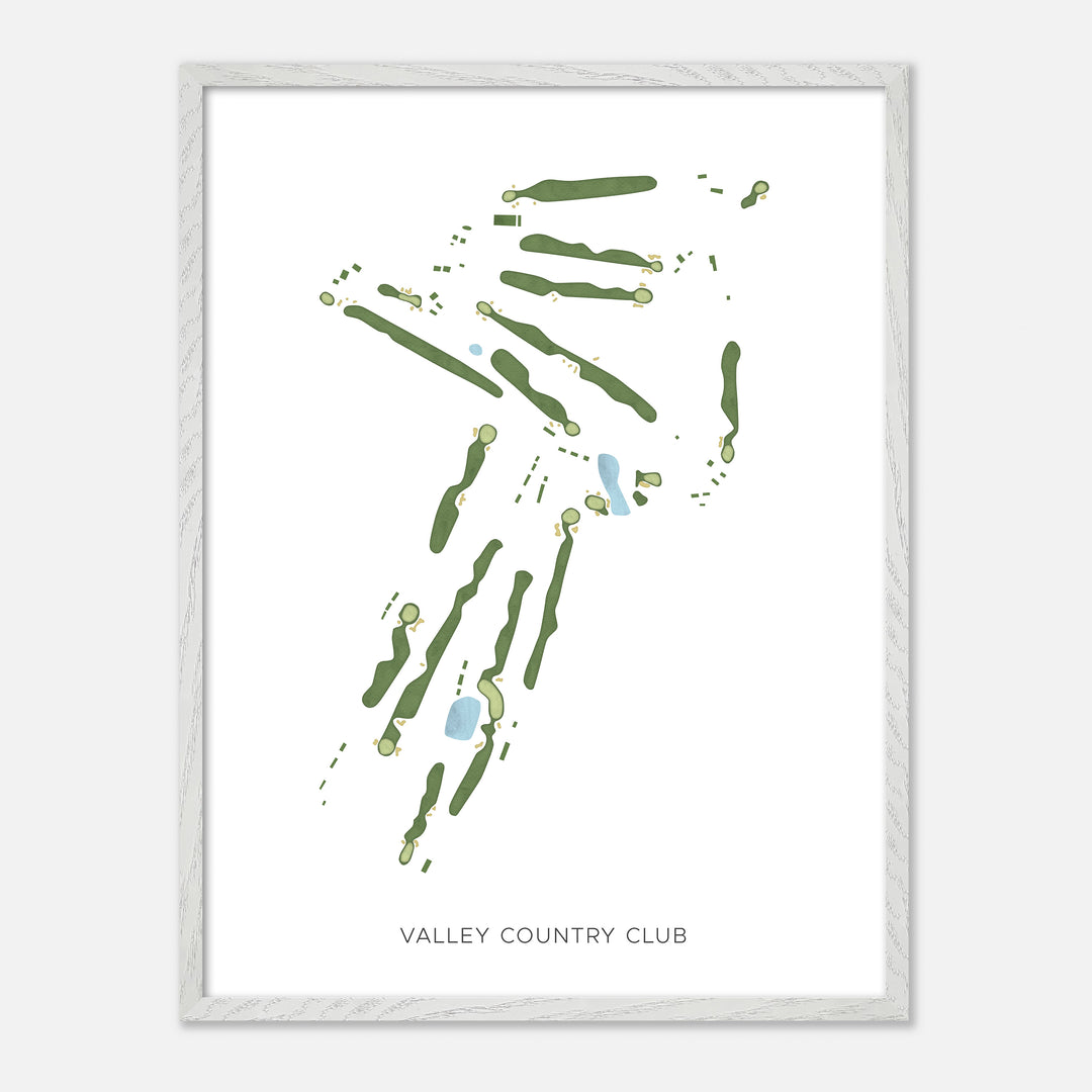 Print of Valley Country Club Modern Map