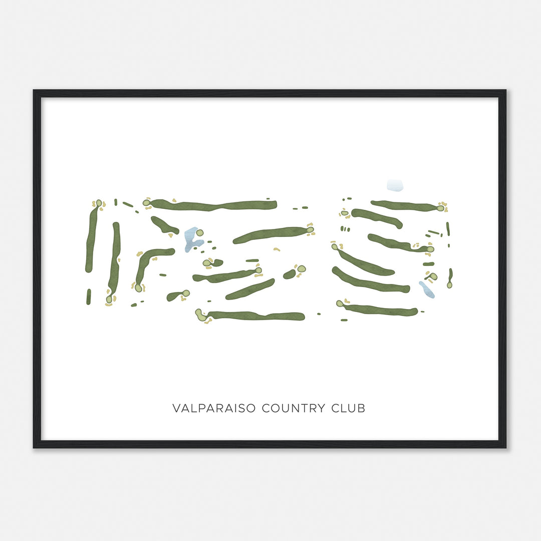 Print of Valparaiso Country Club Modern Map