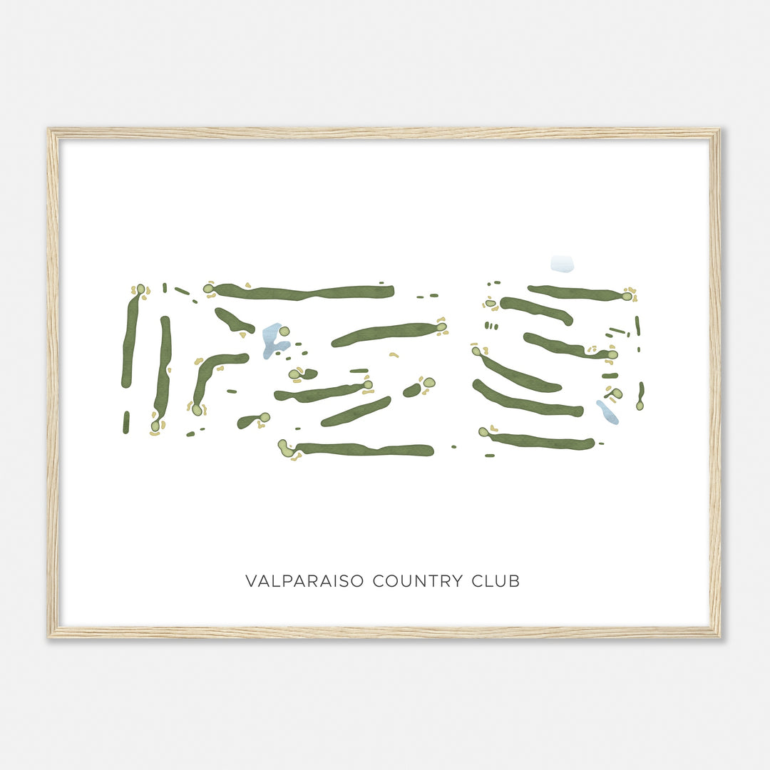 Print of Valparaiso Country Club Modern Map