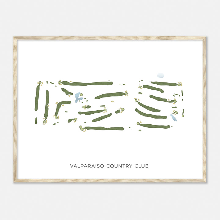 Print of Valparaiso Country Club Modern Map