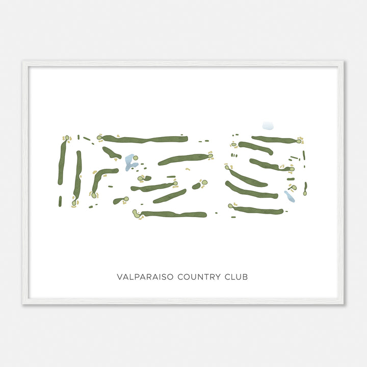 Print of Valparaiso Country Club Modern Map