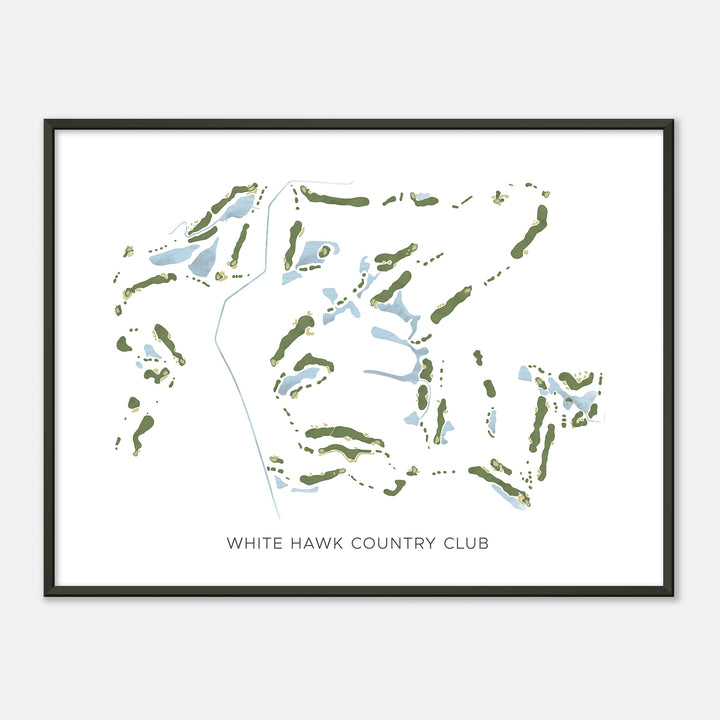 Print of White Hawk Country Club Modern Map