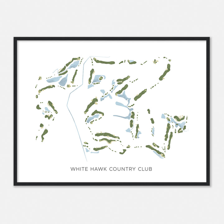 Print of White Hawk Country Club Modern Map