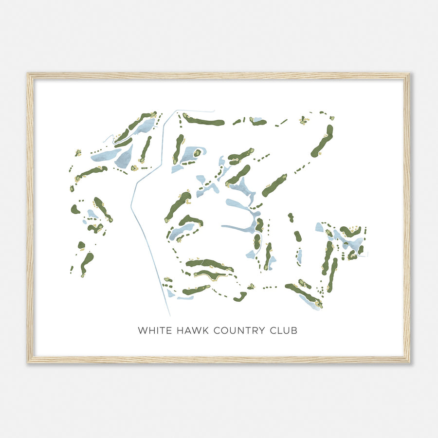 Print of White Hawk Country Club Modern Map