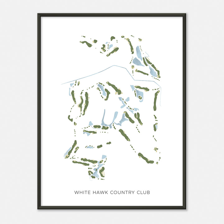 Print of White Hawk Country Club Modern Map