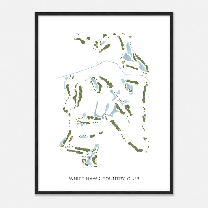 Print of White Hawk Country Club Modern Map