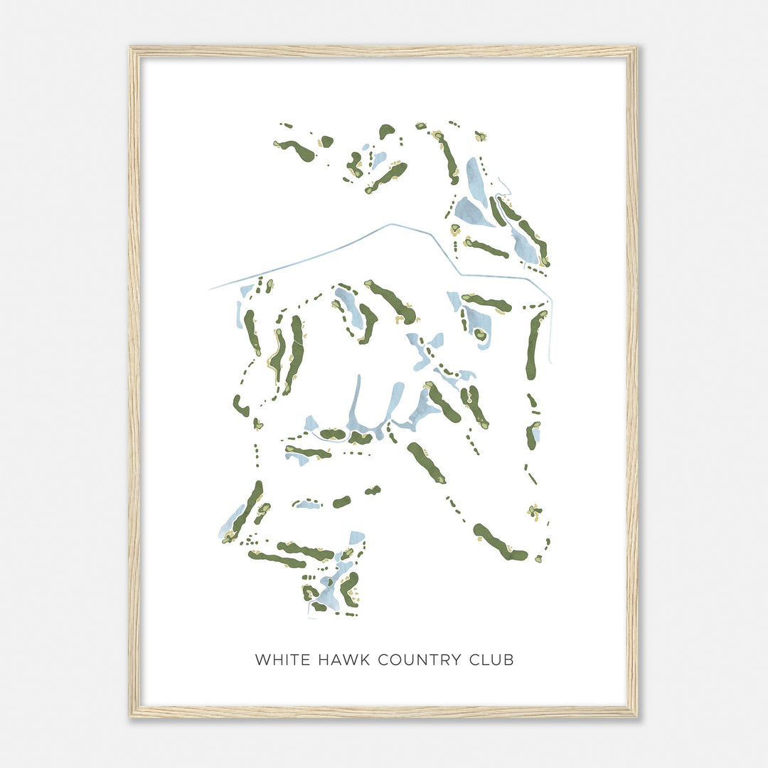 Print of White Hawk Country Club Modern Map