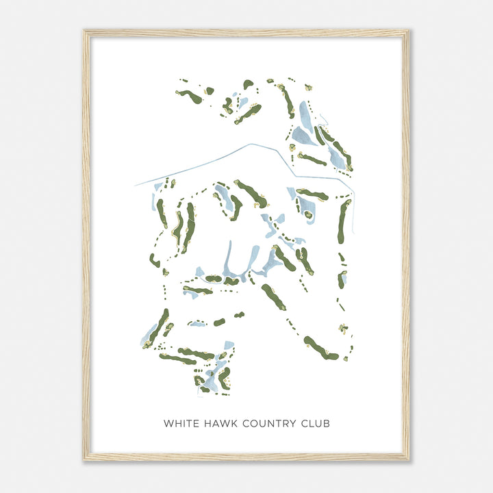 Print of White Hawk Country Club Modern Map