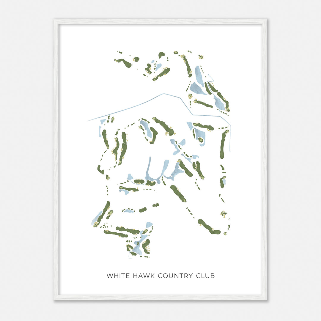 Print of White Hawk Country Club Modern Map