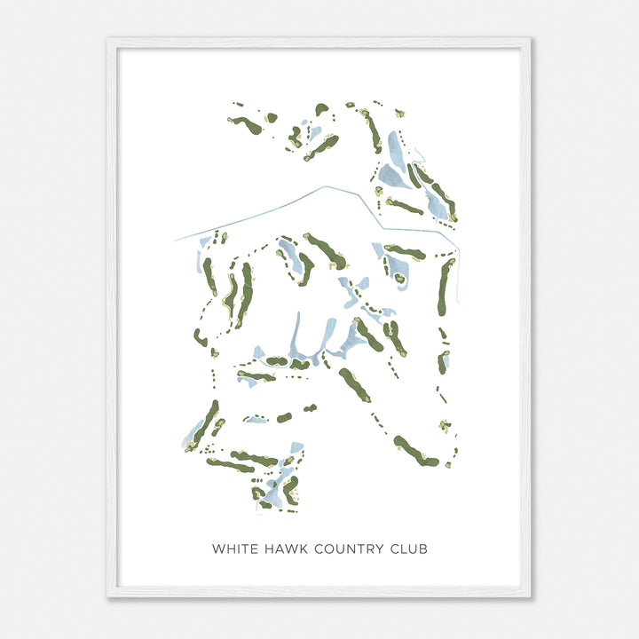 Print of White Hawk Country Club Modern Map