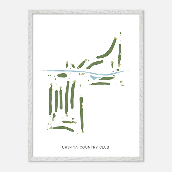 Print of Urbana Country Club Modern Map