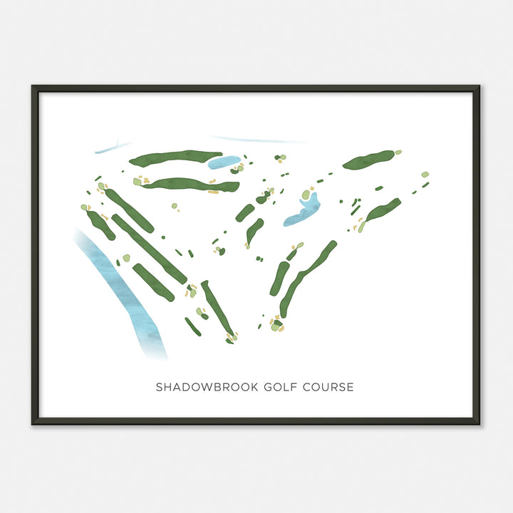 Print of Shadowbrook Golf Course Modern Map
