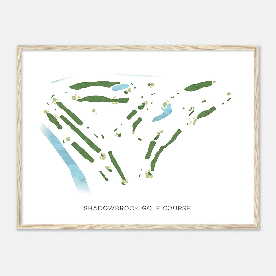 Print of Shadowbrook Golf Course Modern Map