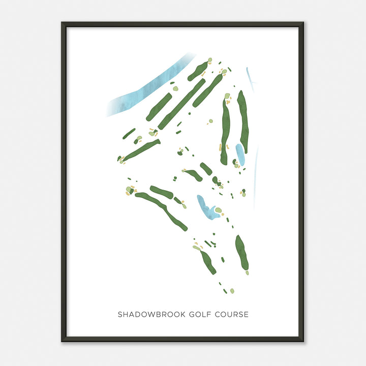 Print of Shadowbrook Golf Course Modern Map