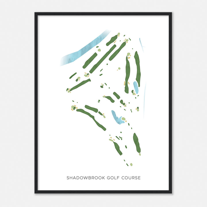 Print of Shadowbrook Golf Course Modern Map