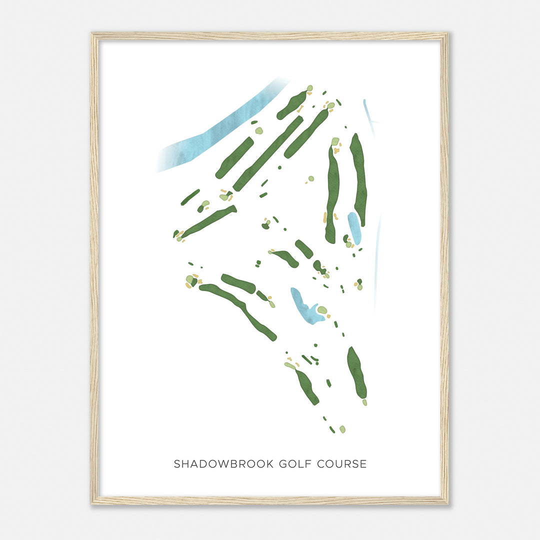 Print of Shadowbrook Golf Course Modern Map