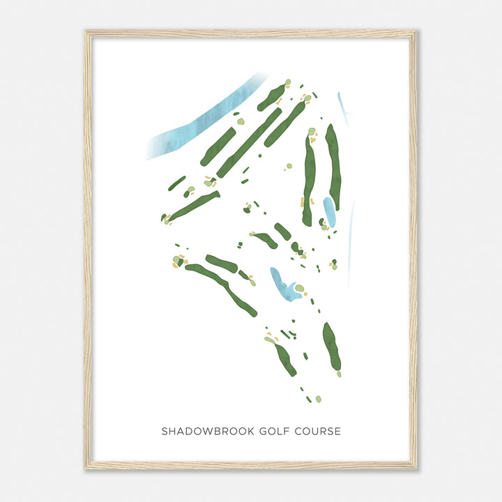 Print of Shadowbrook Golf Course Modern Map