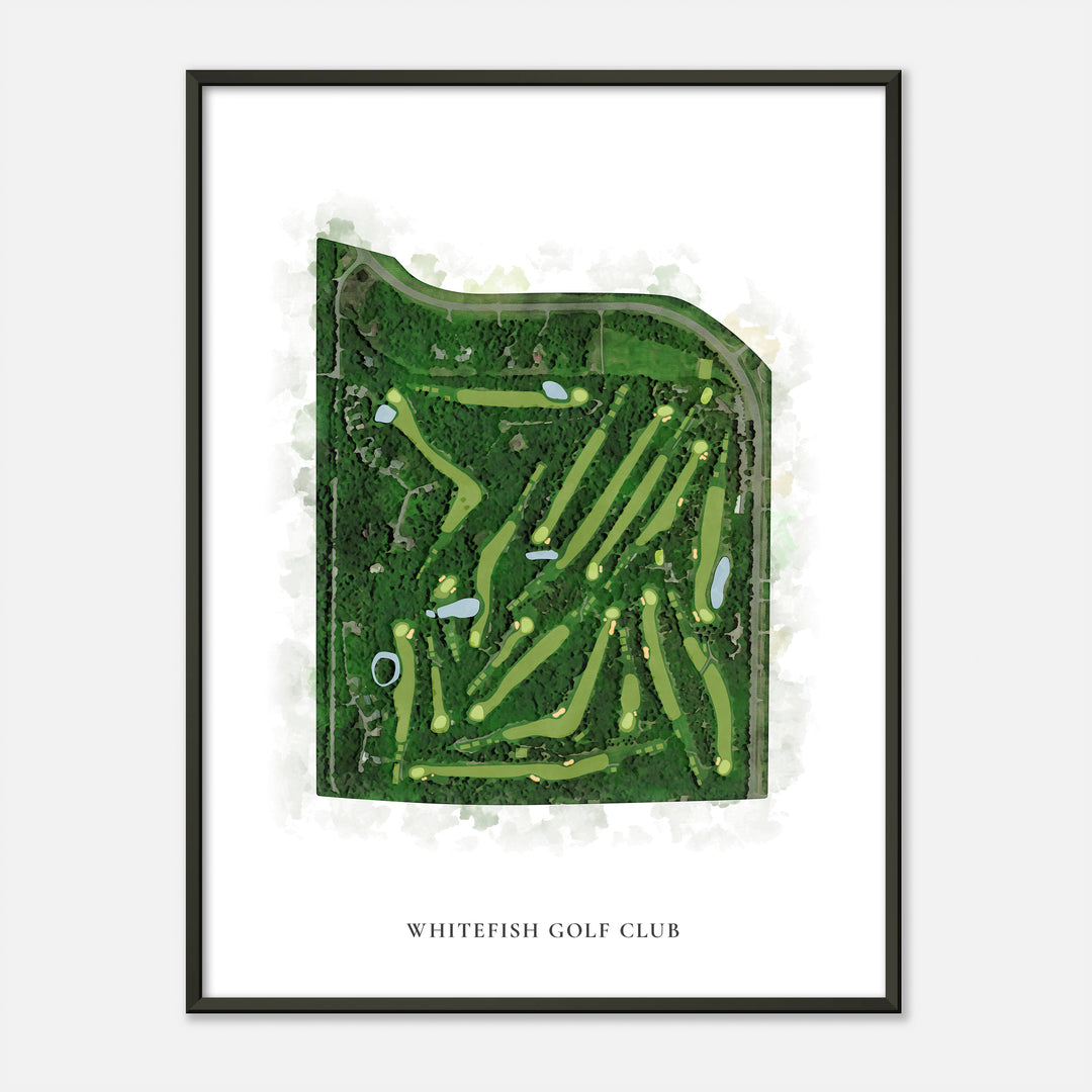 Print of Whitefish Golf Club Classic Map