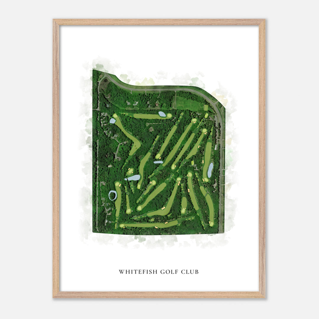 Print of Whitefish Golf Club Classic Map